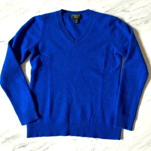 NWOT Charter Club Luxury royal blue 100% Cashmere sweater